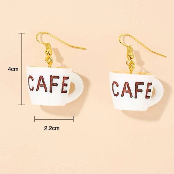 🚨Coffee Lovers coffee cup drop earrings🚨 - Picture 2 of 3